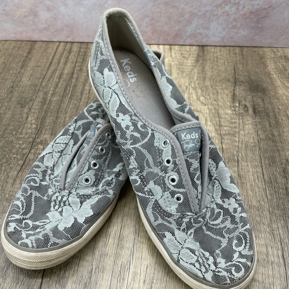 Gray Lace Keds (Taylor Swift Collection) Size 7